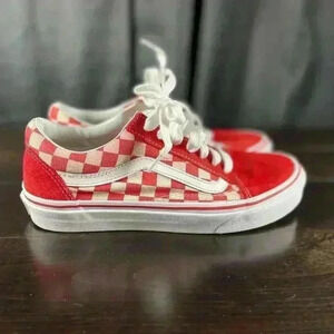 Size 5.5m/ 7w  - VANS Old‎ Skool Red Checkerboard